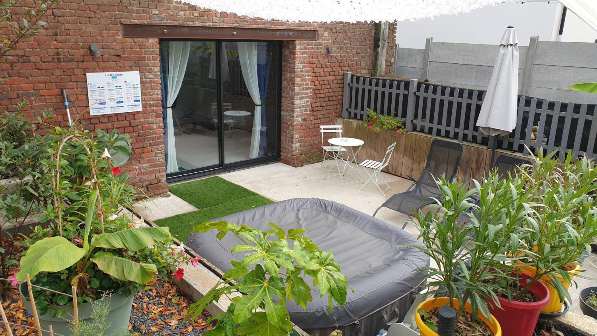 Gary Suite - Studio Cosy, Spa Et Jardin Privatif A 4 Min De Cambrai Awoingt Eksteriør bilde